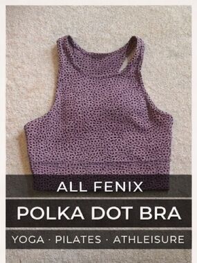 All Fenix Sports Bra Small | Mauve Polka Dot Yoga Athleisure